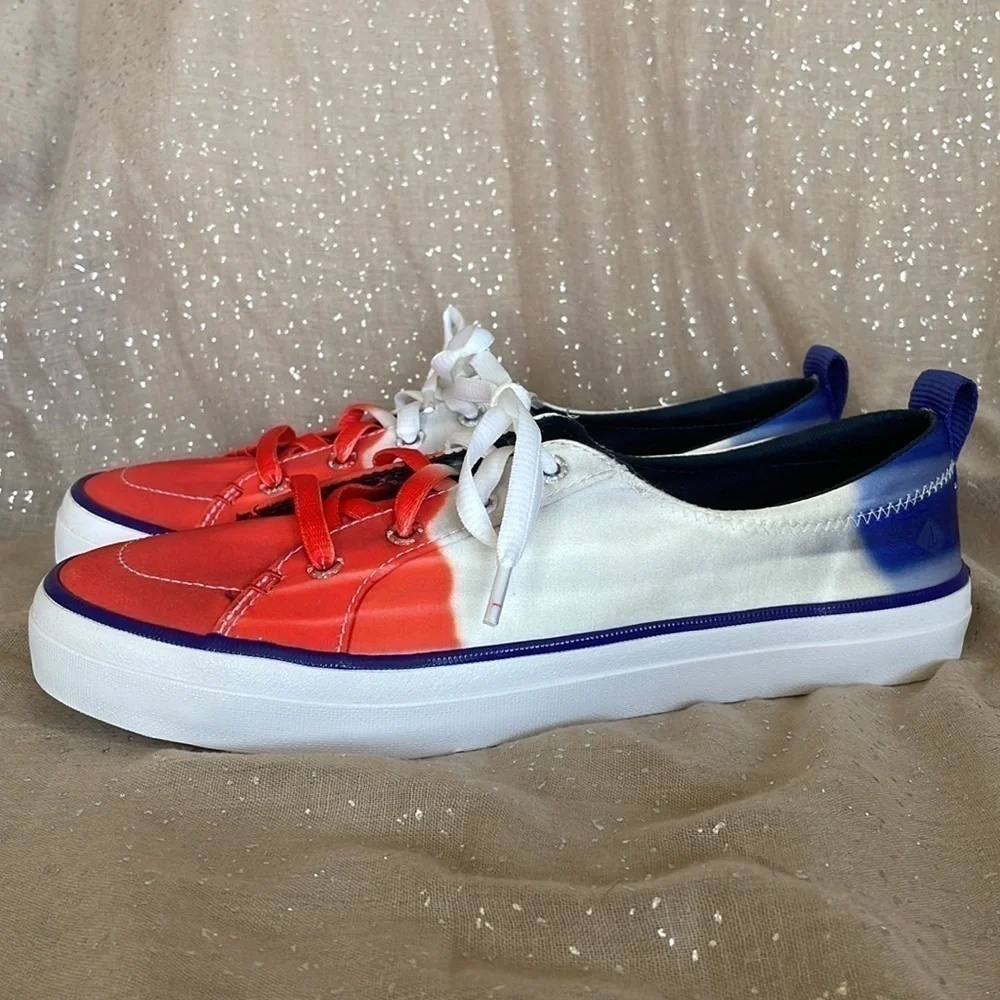 Brand New Sperry x Popsicle Red White & Blue Patriotic American Lace Up Sneakers